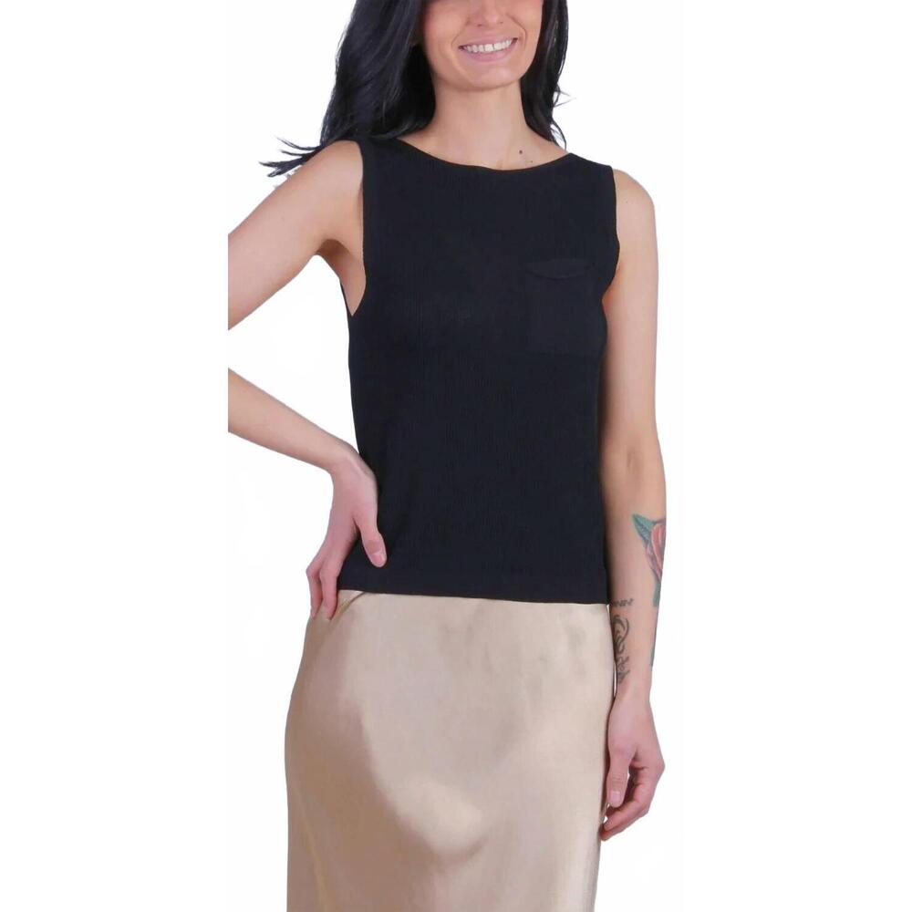 NEW GIGI MODA eva knit top in black